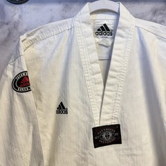Vintage 90s Adidas Taekwondo Karate Dobok Gi Uniform White Top Size 1 150CM