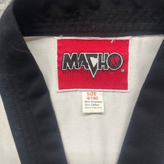 Macho Martial Arts Gi Adult 4 White Popover Top Vintage Jiu Jitsu Taekwondo