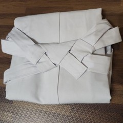 Japanese Kendo Hakama Pants Kimono Bulldog White Size 19 Kids Uniform
