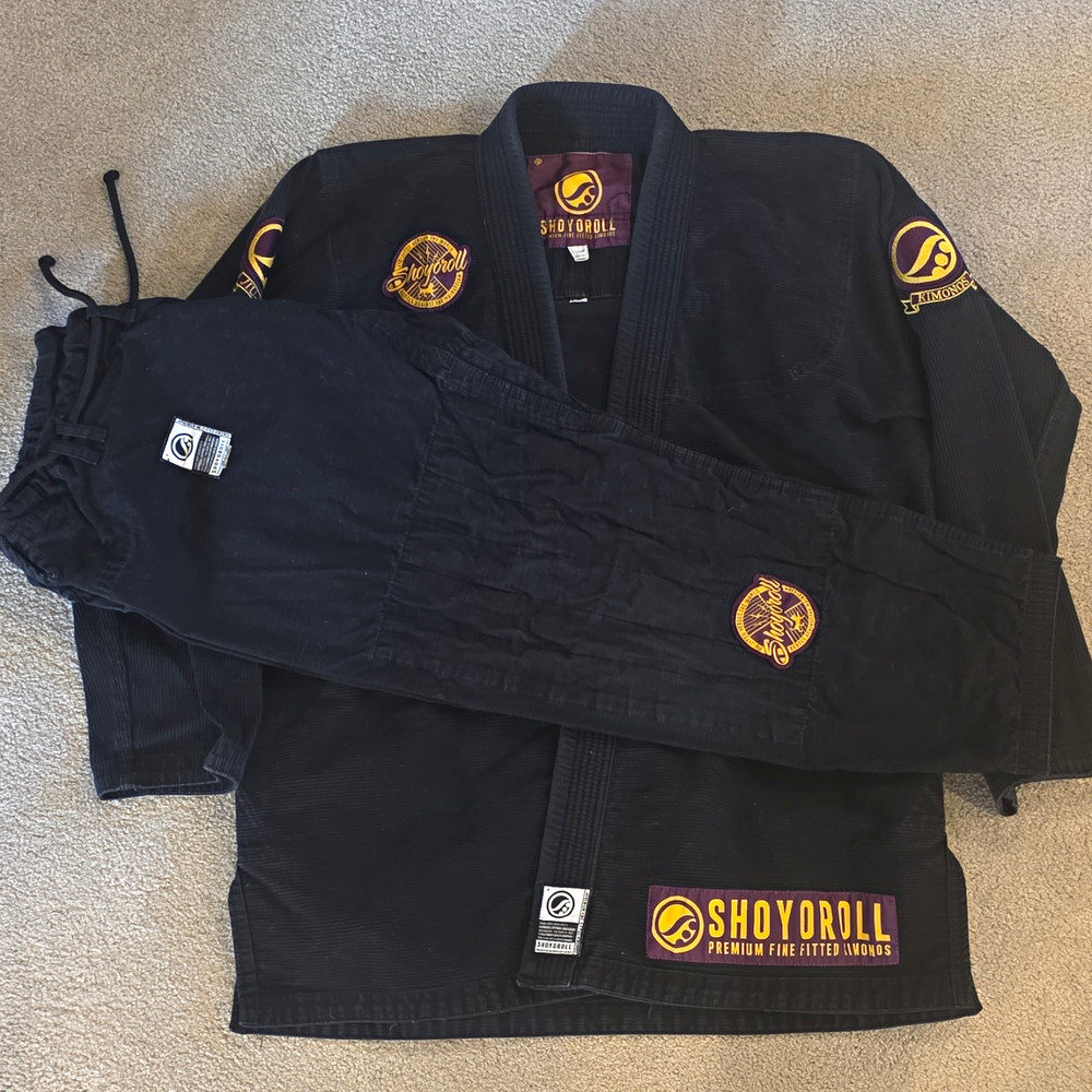 Shoyoroll BJJ Gi Set Jacket & Pants Black Purple Adult Size A3 Kimono