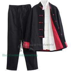 3 Pieces Cotton Tang Suit New Tai Chi Uniform Wing Chun Kung Fu Jacket and Pants