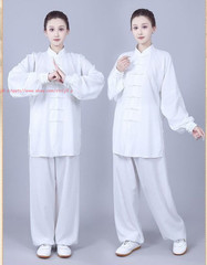 Unisex Kung Fu Tai Chi Suit Cotton Linen Shirt+Pants Wushu Martial art Uniforms