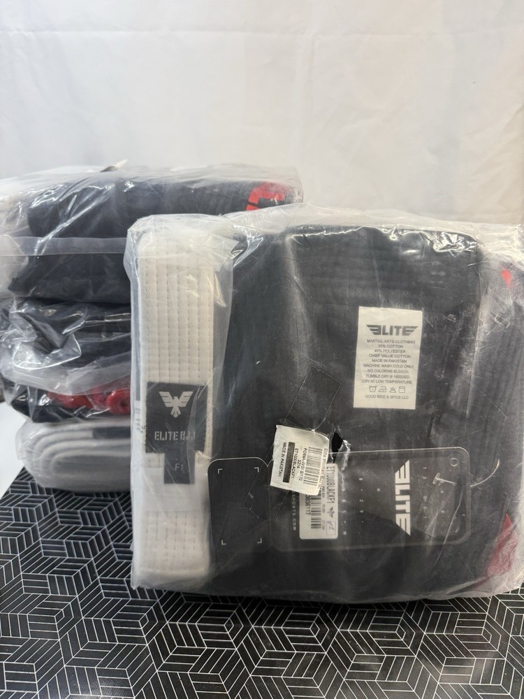 F1 ***Lot Of 4*** Elite Sports Ultra-Light Women’s BJJ GI – IBJJF Jiu – Black F1