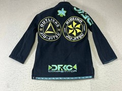 DFKC RIBEIRO Kimono Gi Black Jiu Jitsu Top Only S-M Measurements No Size Tag