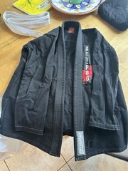 Breakpoint A1 Black Jiu-Jitsu Gi Jacket, Pants & White Belt Set Adult Unisex