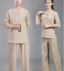 Linen Unisex Chinese Tai Chi Uniforms Kung Fu Clothing YOGA Fitness Zen Clothes