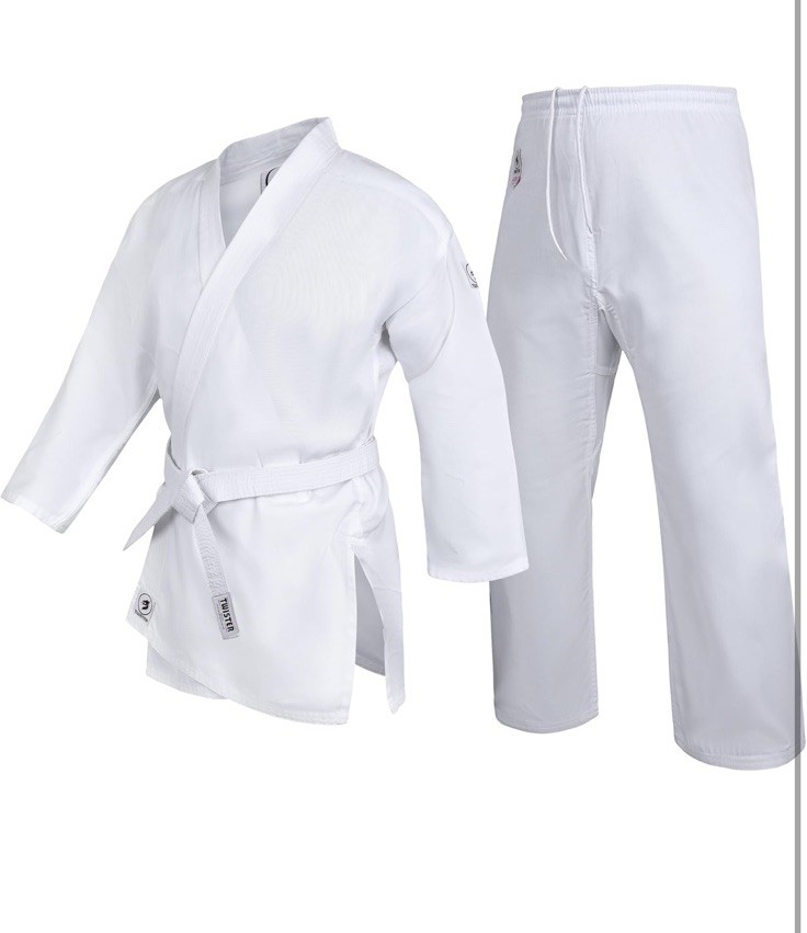Lightweight Karate Gi Uniform Kids 000 White Martial Arts Suit With Belt