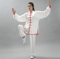 Chinese Kung Fu Uniform Martial Arts Wushu Taiji Suit Milk Silk Unisex Costume