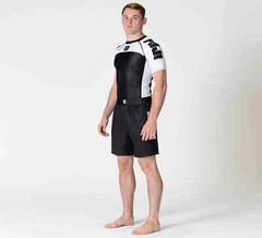 Fuji Sports IBJJF Ranked BJJ Jiu Jitsu Short Sleeve SS Rashguard – White