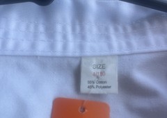 Taekwondo Approved Uniform Top Size 4/180 White Martial Arts Gi Jacket Used