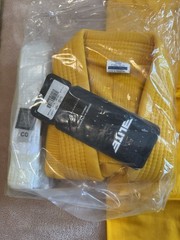 Elite Set Uniform Yellow Brazilian Jiu Jitsu Karate Taekwondo Kids ET2500- C0
