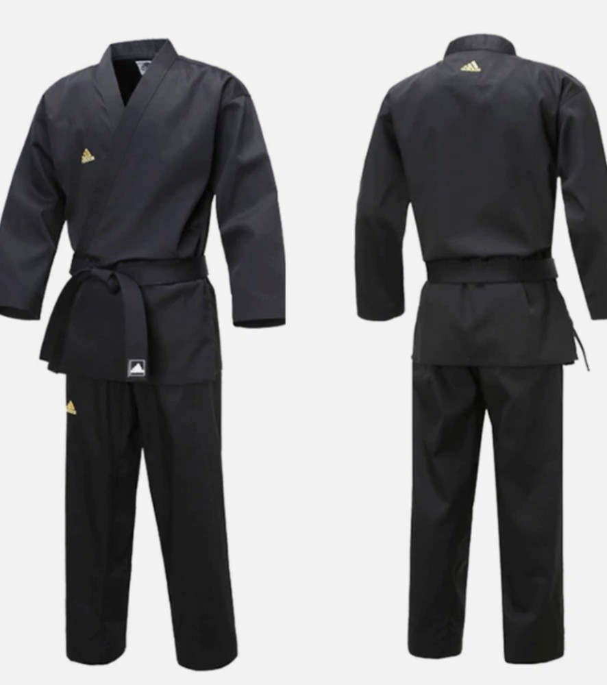 Adidas Men’s Champion Uniform/adi-open Dobok/black /taekwondo Hapkido 180