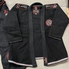 Gracie United Gi Set Adult A3 Black Jiu Jitsu Ripstop MMA Grappling *No Belt