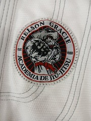 Break Point BJJ Gi Jacket Sz A2 White Relson Gracie Academy Patch Shark