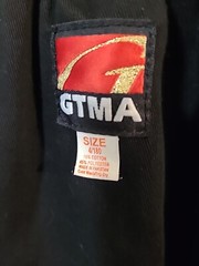 GTMA Martial Arts Pants Black Drawstring Elastic 4/180