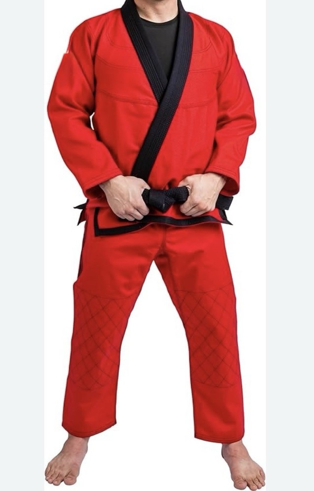Battle Star Adult Gi Red/Black Jiu-Jitsu Competition Level Cotton Size A-4 Suit