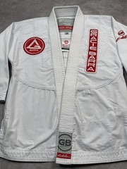 Gracie Barra GB Edition Equipe Kimono Gi Jacket Youth Y4 White Jiu Jitsu BJJ