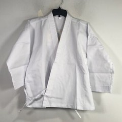 Martial Arts Super Kicks Masters Club Jacket & Belt, Unisex Size 2 – White