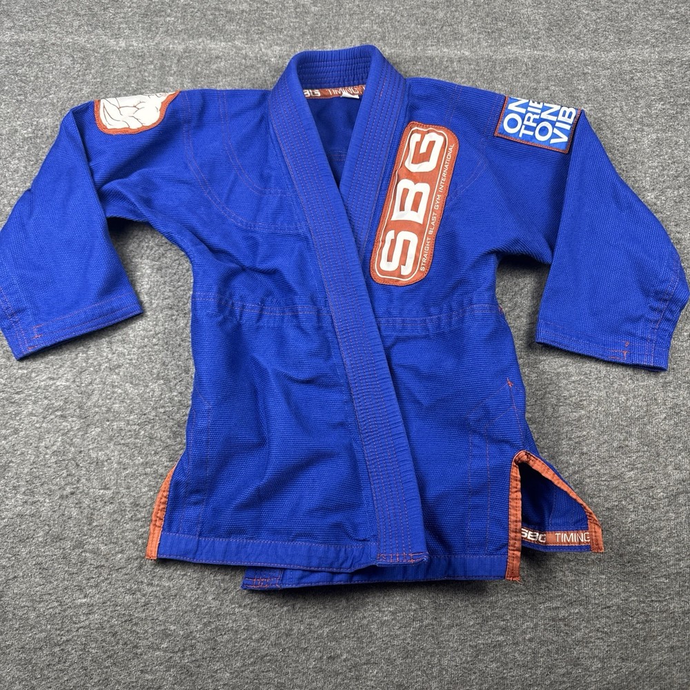 Straight Blast Gym Gi Kids C1 SBG Blue Youth Boys Brazilian Jiu Jitsu Top Only