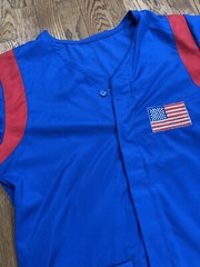 Vintage 70s 80s Team USA Karate Gi Blue And Red Men’s Size M Set Pants And Top