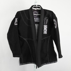 Steel City Martial Arts Jiu Jitsu Gi Mens Large A2 Black BJJ Kimono Set