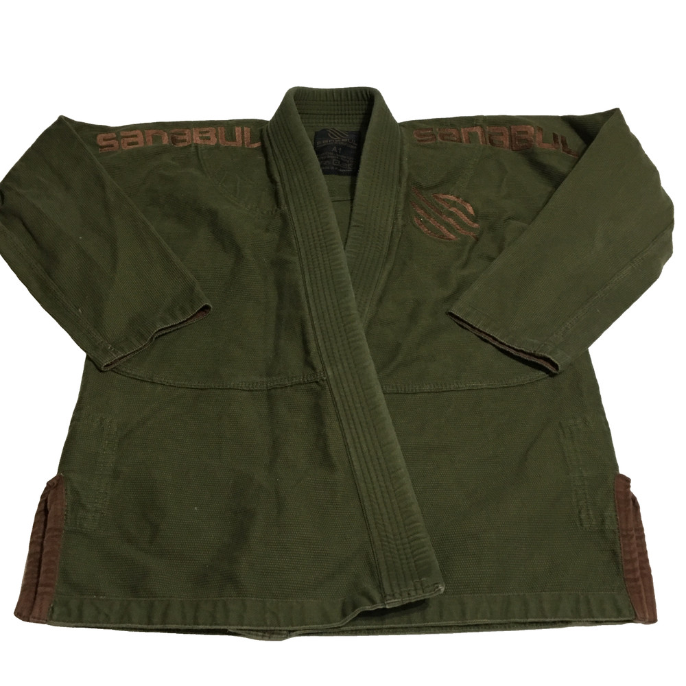 Sanabul BJJ Gi Jacket Kimono Top A1 Green Mens Adult Jiu Jitsu Training
