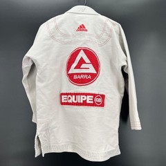 Gracie Barra Gi Jiu Jitsu Jacket Kimono Top Adult A0 White Equipe GB BJJ Adidas