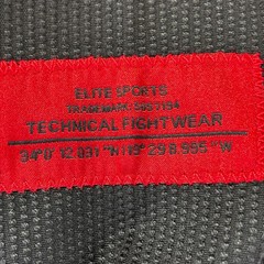 Elite Sports BJJ Gi Jacket Men Size A2 Black Red Technical Fightwear Pearl Weave