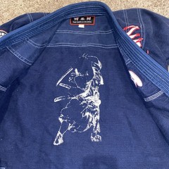 Ronin Brand Brazilian Jiu Jitsu Gi Uniform Set Navy Blue Size A1L