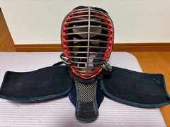 Japanese Kendo Men Head Gear Mask Navy Blue Hand Stitched For High School