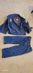 Hayabusa Captain America Gi Kimono Mens A2 Blue Jiu Jitsu BJJ