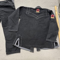 Custos Athletic Gi Set Adult A2 Black Jiu Jitsu Ripstop MMA Grappling *No Belt