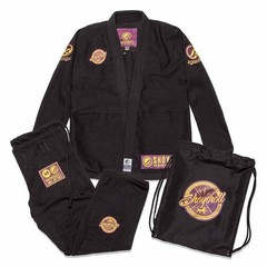 Custom Black BJJ Gi High Quality Premium Quality 100% Cotton 450 GSM Pearl Weave