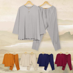 Summer Cotton Meditation Buddhist Underwear Monk Sleepwear Shaolin pajamas Sets