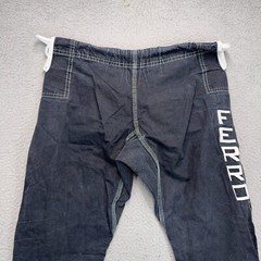 Ferro Academy Gi Pants Adult Size A1 Black Jiujitsu MMA Drawstring Athletic