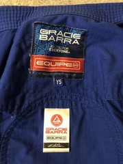 Gracie Barra Equipe GB Jiu Jitsu Kimono Top Youth Y5 Blue Marital Arts MMA