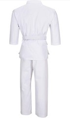 Jiu-Jitsu Karate Kimono Uniform – Kids Adults Unisex (White) – Full Set w Belt