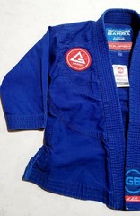Gracie Barra Storm Kimonos Gi Jiu Jistu Blue Kids Size Y2 EUC UFC MMA Top