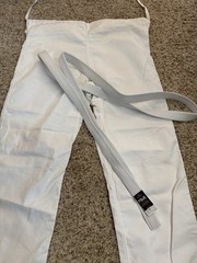 Fuji Kimono single weave Judo Gi pants and belt Size 6