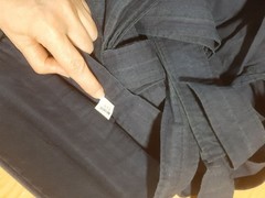 Japanese Kendo Gi Jacket Hakama Pants Set Dark Blue 100 Cotton Uniform