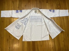 Albino & Preto Batch 102 White BJJ Gi 450 GSM Pearl Weave Jiu Jitsu Kimono