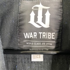 War Tribe Kids BJJ Gi Jacket Black Jiu Jitsu Martial Arts Uniform Top Size C3