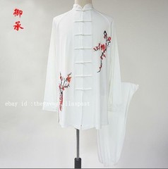 Women Men Tang Kung Fu Suit Outfits Silk Martial Arts Uniform Yoga Tai Chi Sets