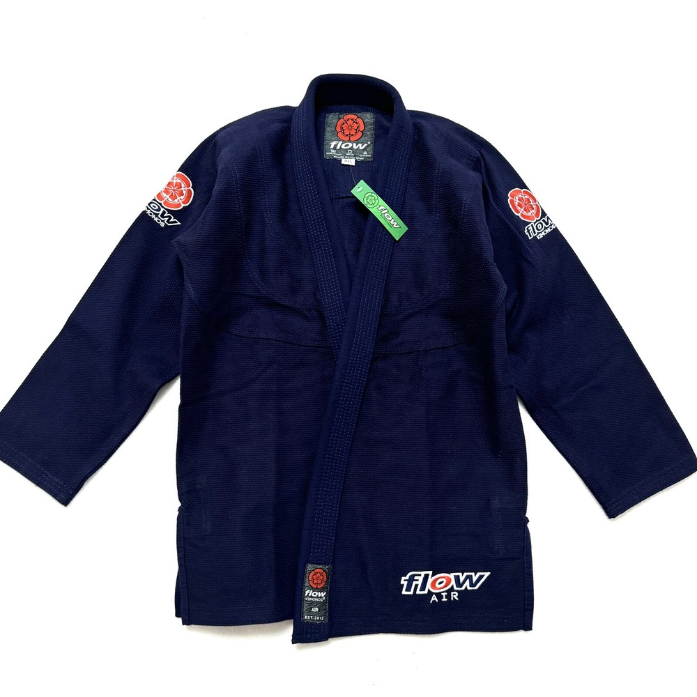 Flow Pro Mens Jui Jitsu Kimono Top Open Front Navy Blue Size A1L / A 1L