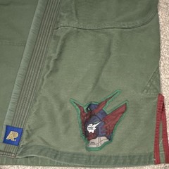 Limited Run Rare Albino & Preto Mobile Suit Gundam BJJ Gi A2 Green Yellow Maroon