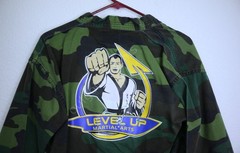 Level Up Martial Arts Karate Gi Kids Unisex Uniform Camo Top Size 1 (150cm)
