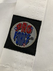 ProForce® Karate Uniform Elastic Drawstring 55/45 Blend Free White Belt 🥋 0000