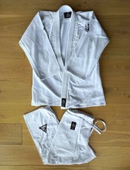 Gracie Jiu-Jitsu Official Cotton Gi Uniform Set White Adult Unisex A3