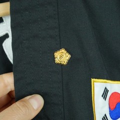 Kuk Sool Won Size 3 Instructors Uniform Korea Patch Martial Arts Gold Fringe