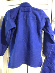 Gameness Martial Arts Professional Fight Wear Size A0 Pants Size 18 Top Blue